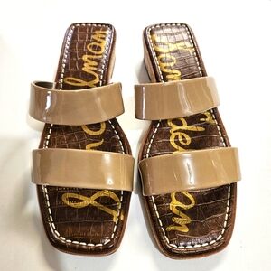 Sam Edelman Sandals Haydee Light Latte Flats size 8 EUC